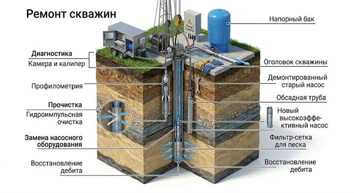 Ремонт скважин в Петергофе